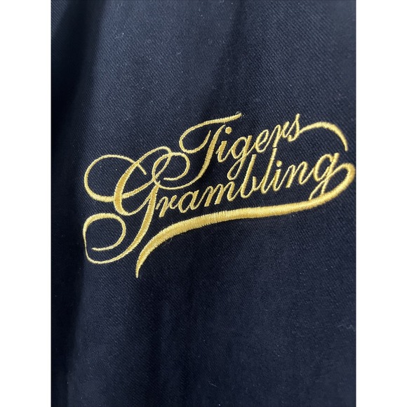 Vintage HBCU Grambling State University Jacket Tiger Cotton‎ Black 2XL Varsity - Picture 14 of 15